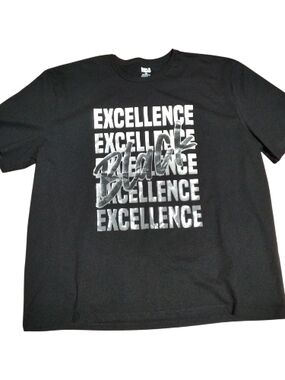 Men's Black Excellence Graphic Tee Size XXL